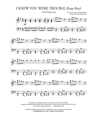 I Knew You Were Trouble (arr. Jared Johnson)