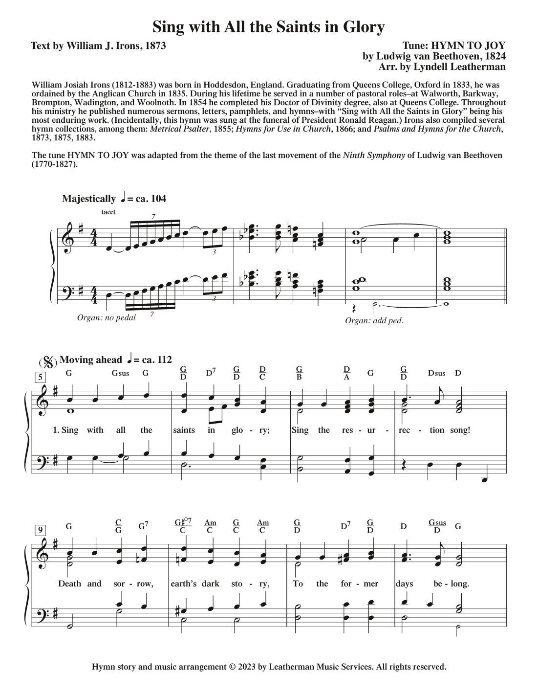 Sing with All the Saints in Glory (arr. Lyndell Leatherman)