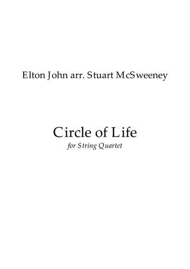 Circle Of Life (arr. Stuart McSweeney)