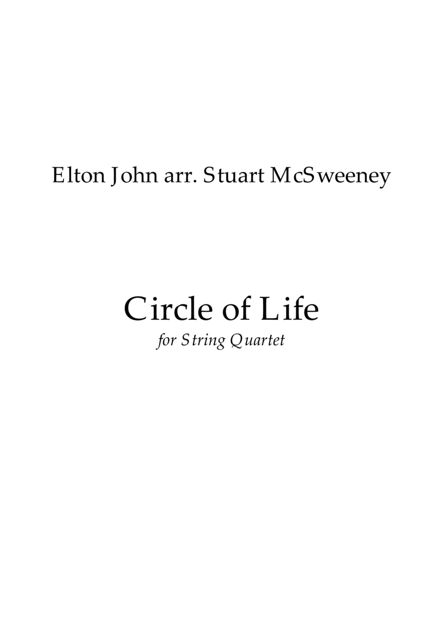Circle Of Life (arr. Stuart McSweeney)