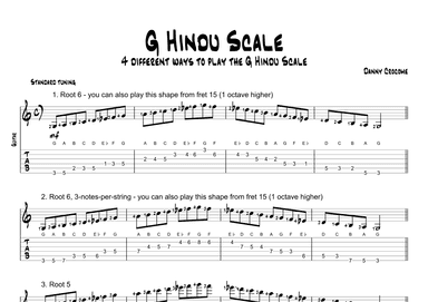G Hindu Scale (4 Ways to Play)