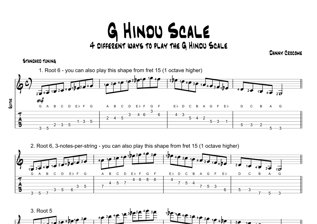 G Hindu Scale (4 Ways to Play)