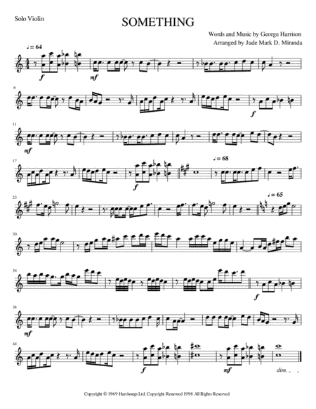 Something (arr. JUDE MARK D. MIRANDA)