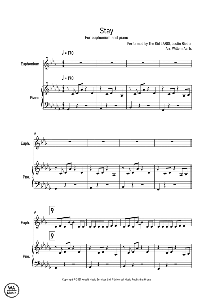 Stay (arr. Willem Aarts)