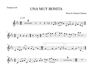 Una Muy Bonita (arr. The Sheet Music Library)