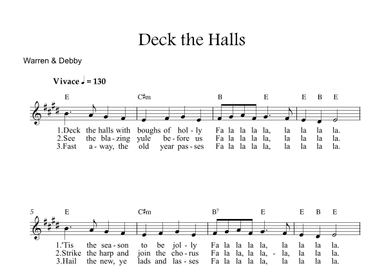 Deck the Halls (arr. Warren & Debby)