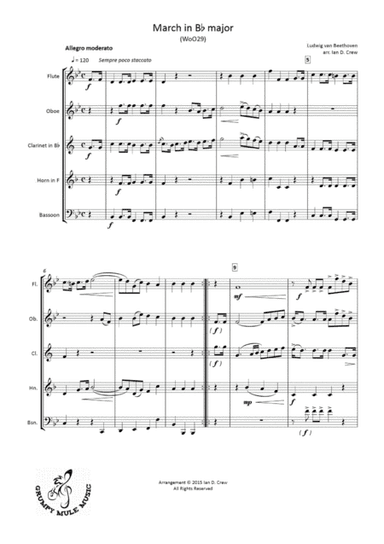 Beethoven - March in Bb WoO29 (arr. Ian D. Crew)