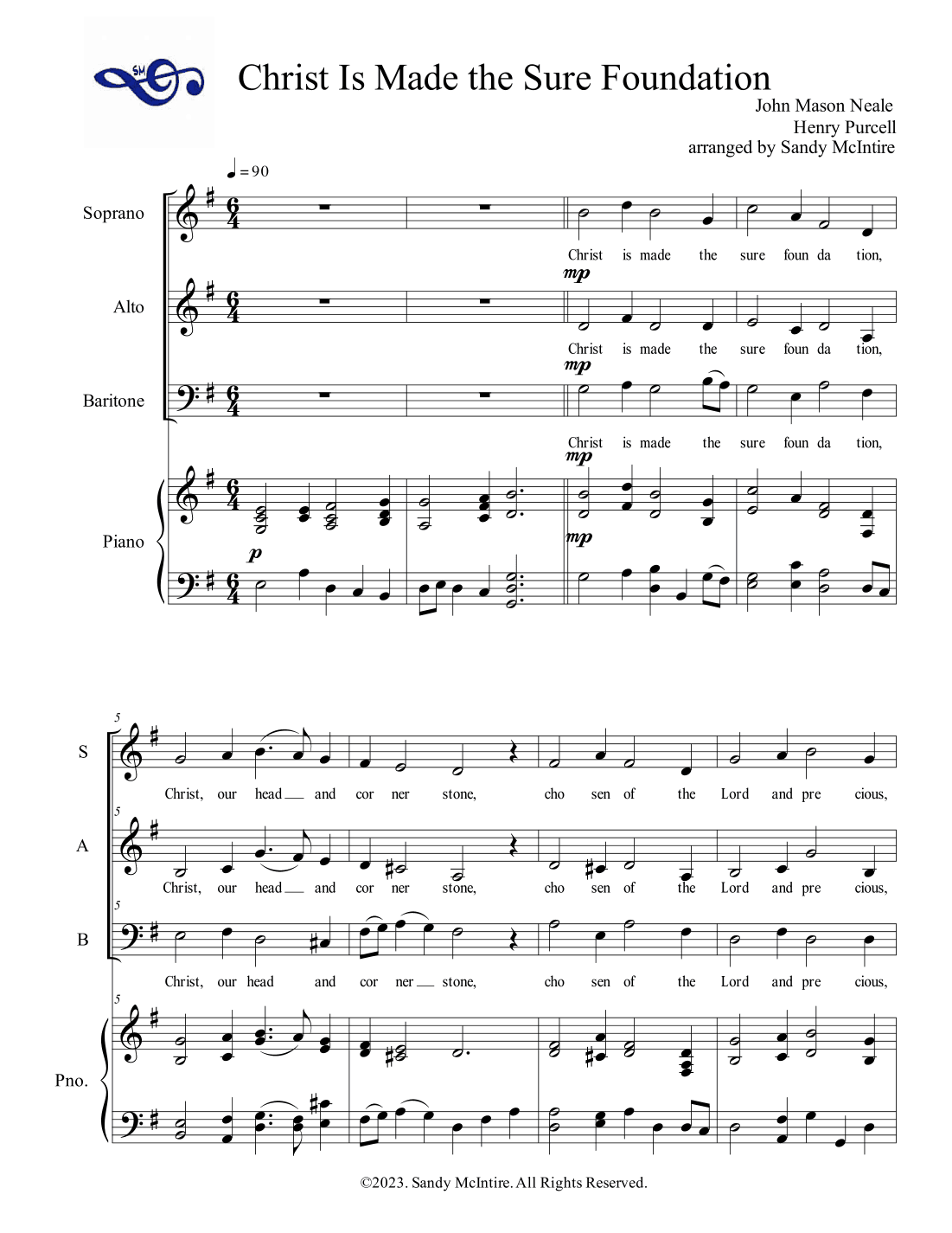 Christ Is Made the Sure Foundation (arr. Sandy McIntire)