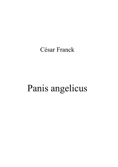 César Franck - Panis angelicus - Ab major key (arr. Albert van Niasky)
