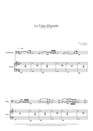 La Valse D'amelie (arr. SMMUS)