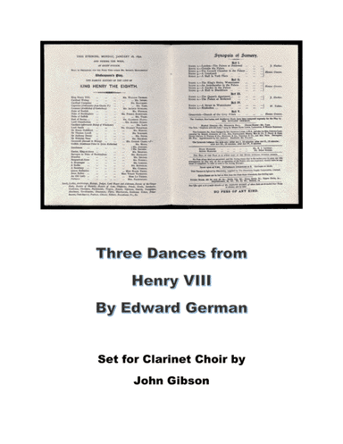3 Dances from Henry VIII set for Clarinet Choir (arr. John Gibson)