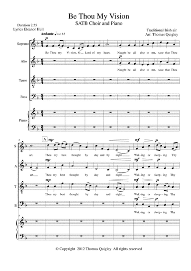 Be Thou my Vision (arr. Thomas Quigley)