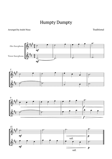 Humpty Dumpty (arr. André Nusa)