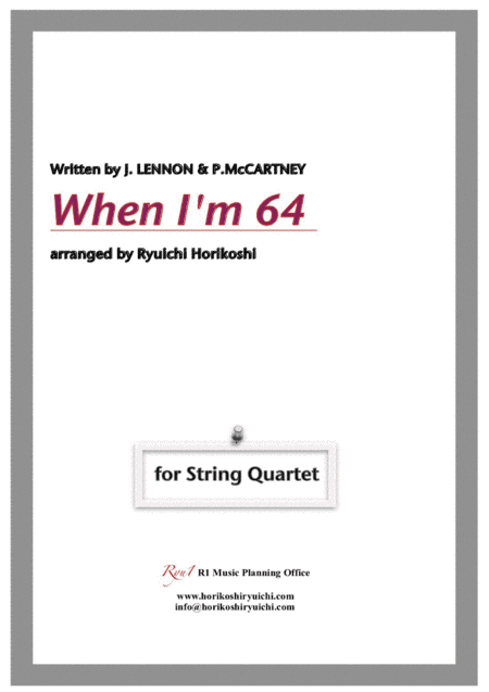 When I'm Sixty-four (arr. Ryuichi Horikoshi)