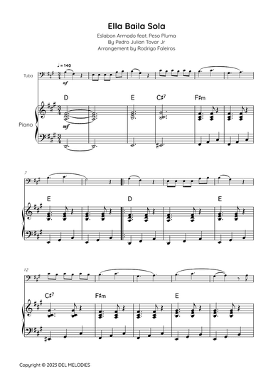 Ella Baila Sola (arr. Rodrigo Faleiros)