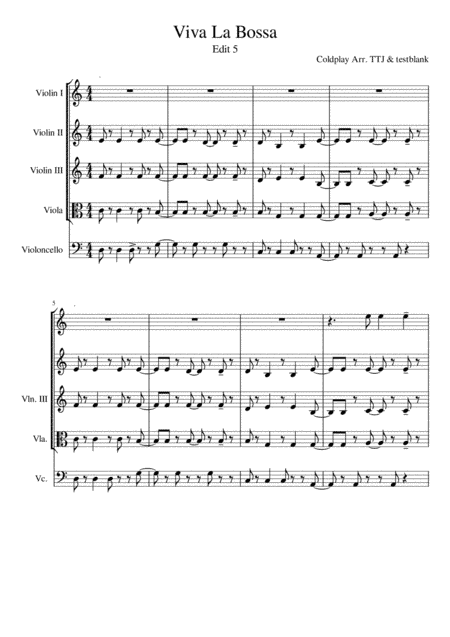 Viva La Vida (arr. TTJ)