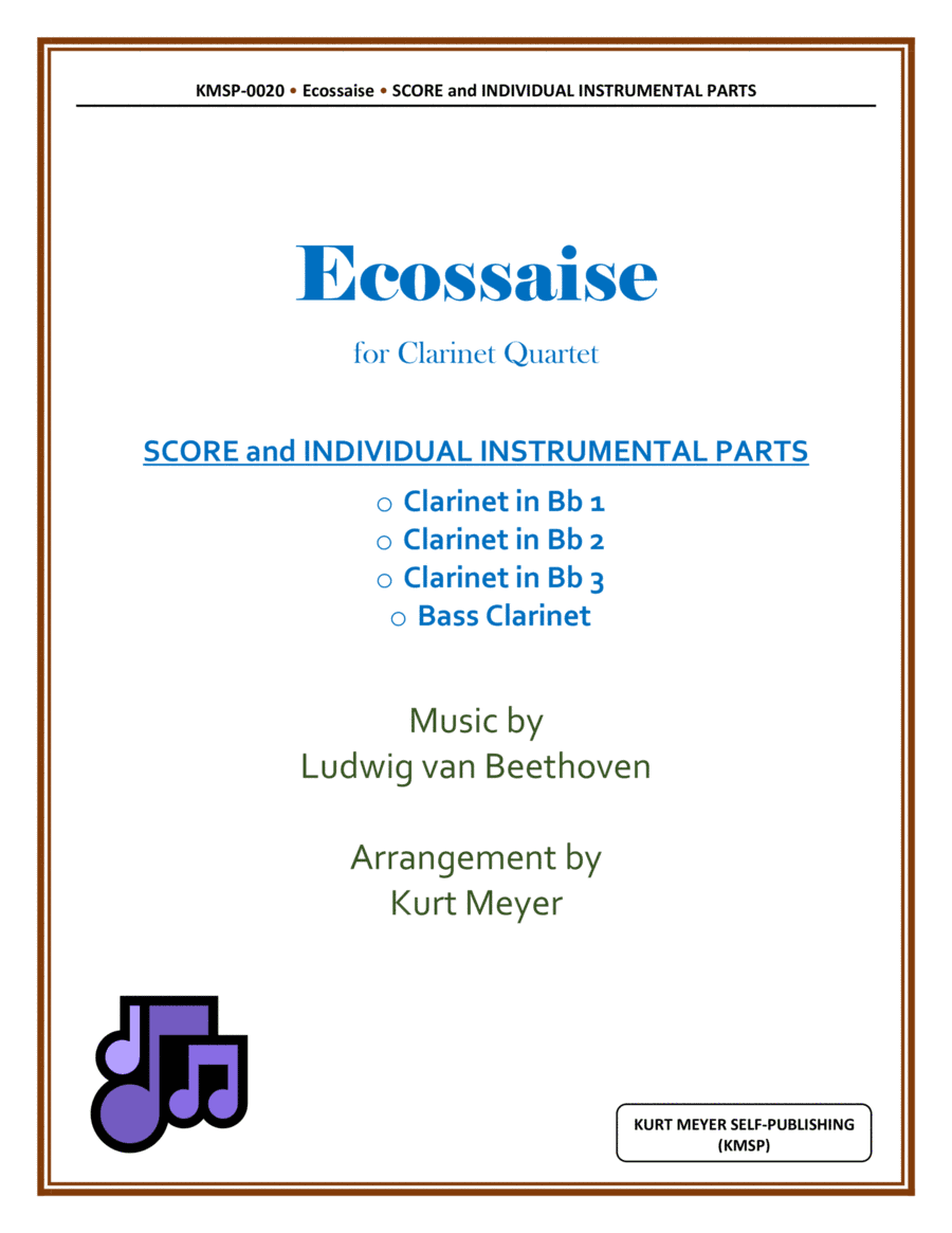 Ecossaise (CLARINET QUARTET) (arr. Kurt Meyer)