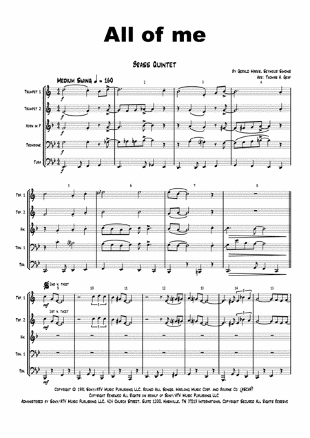 All Of Me (arr. Thomas H. Graf)