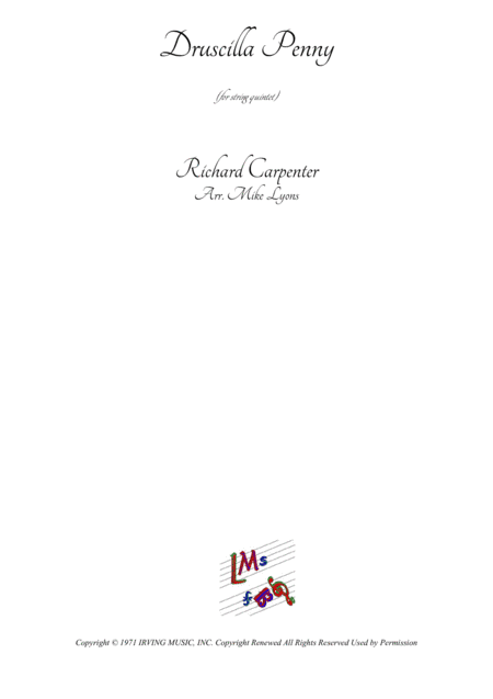 Druscilla Penny (arr. Mike Lyons)