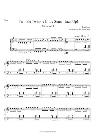 Twinkle Twinkle Little Stars - Jazz Up! (arr. Thomas Cheng)