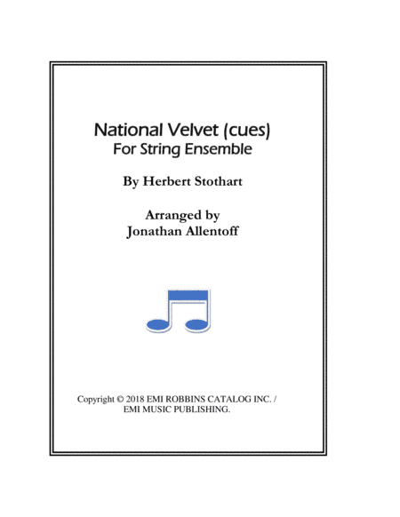 National Velvet (cues) (arr. Jonathan Allentoff)