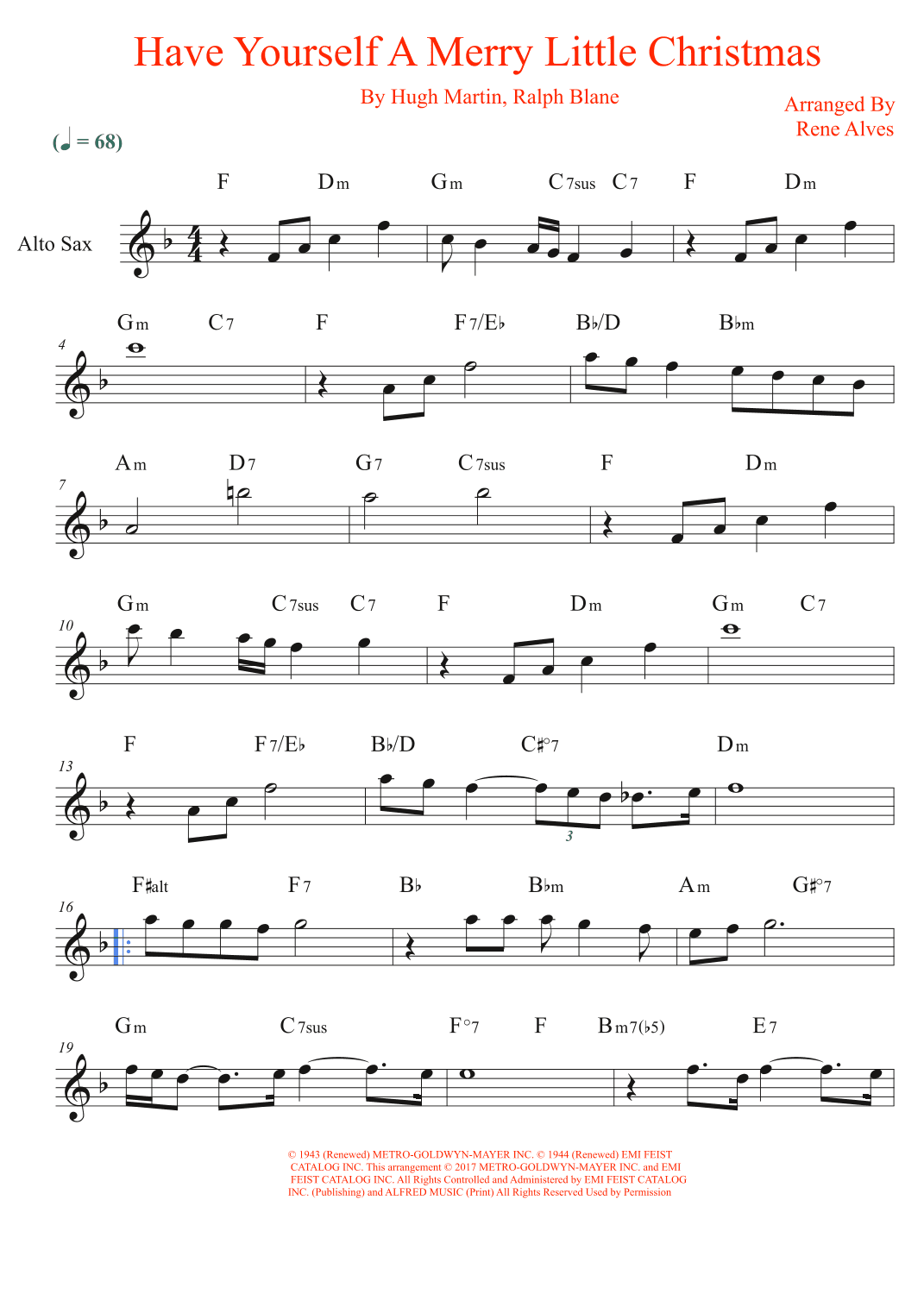 Have Yourself A Merry Little Christmas (arr. Rene Alves)