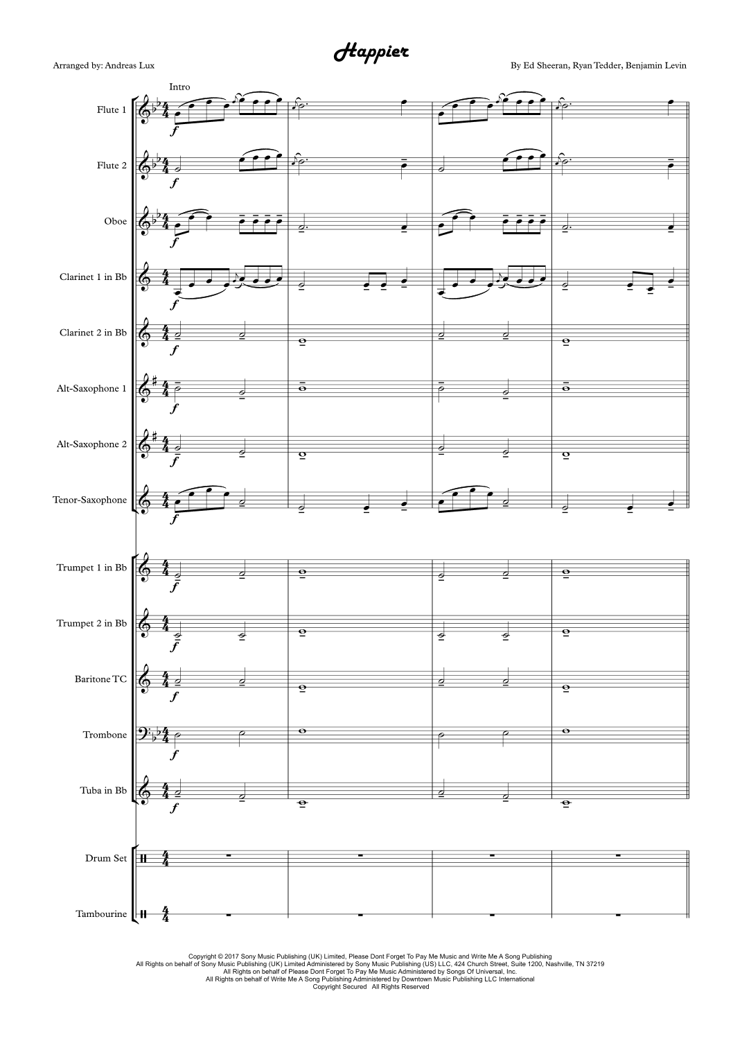 Happier (arr. Andreas Lux)