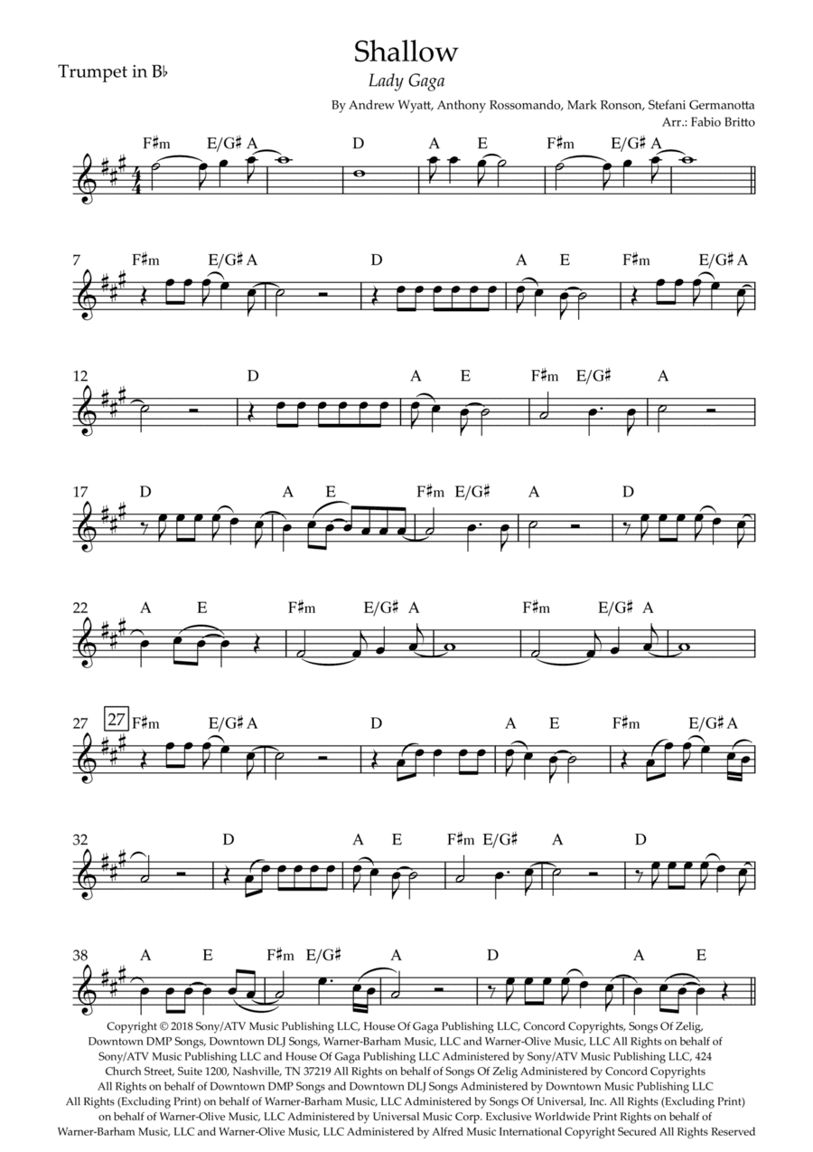 Shallow (arr. Fabio Britto)
