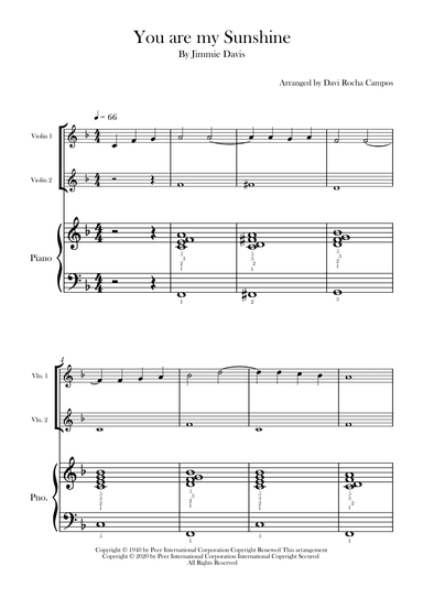 You Are My Sunshine (arr. Davi Rocha Campos)