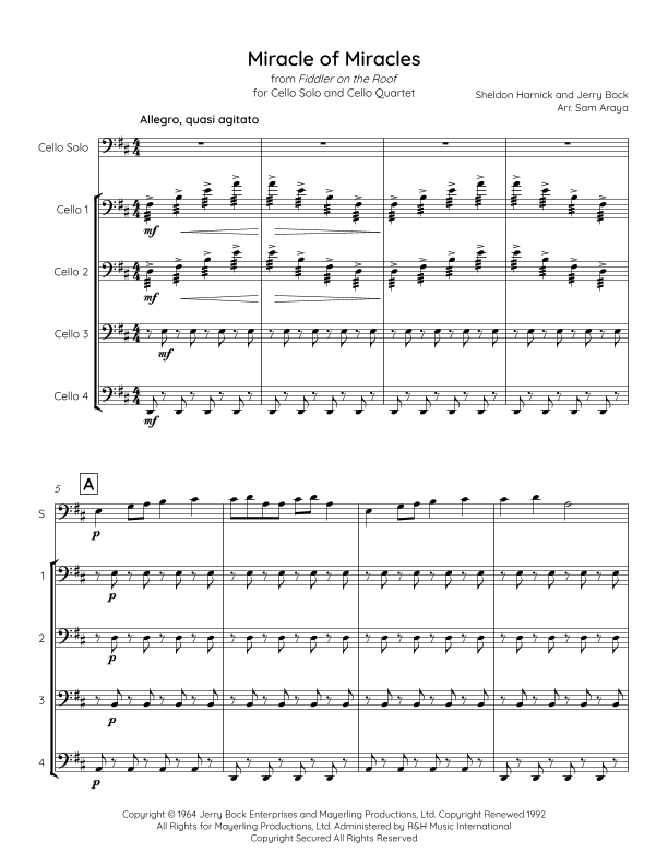 Miracle Of Miracles (arr. Sam Araya)