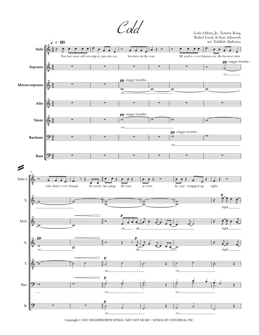 Cold (arr. Tehillah Alphonso)