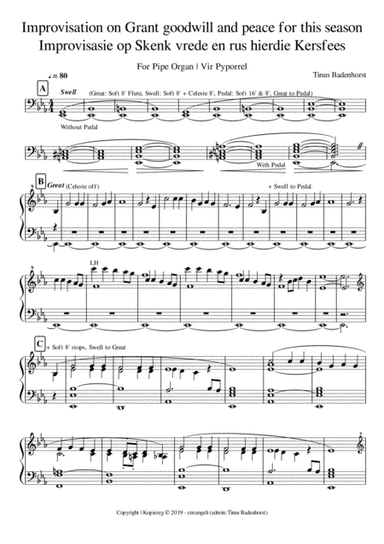 Improvisation - Grant goodwill and peace for this season
