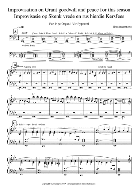 Improvisation - Grant goodwill and peace for this season
