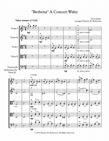Bethena - A Concert Waltz (arr. Pamela M. Robertson)