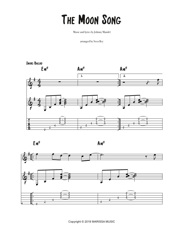The Moon Song (arr. Sven Bey)