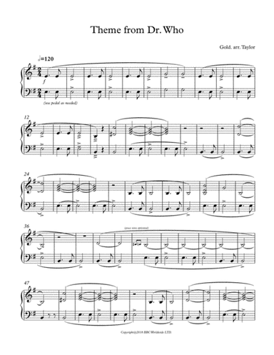 Doctor Who Theme (arr. Paul Taylor)