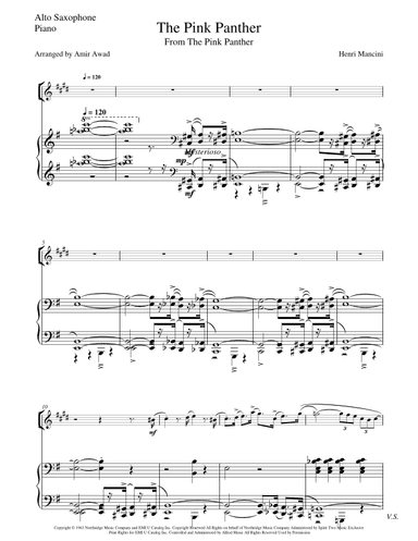 The Pink Panther (arr. Amir Awad)