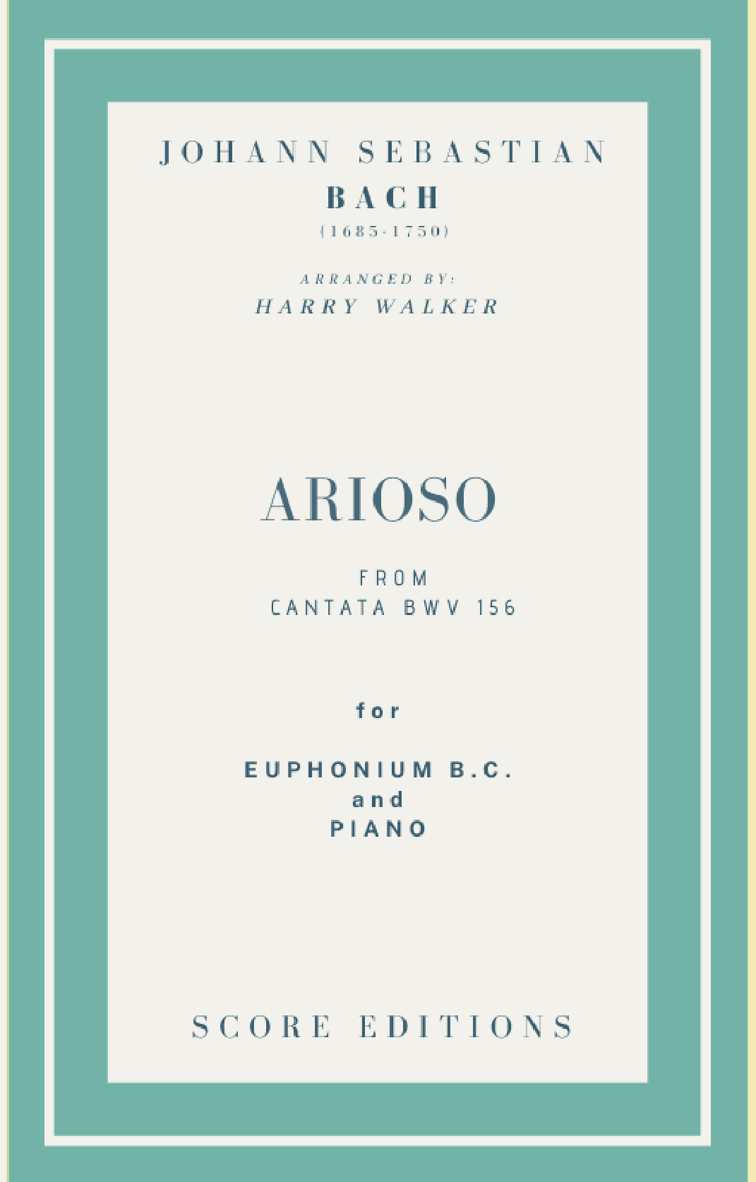 Bach - Arioso from Cantata BWV 156 for Euphonium B.C. and Piano (arr. Harry Walker)