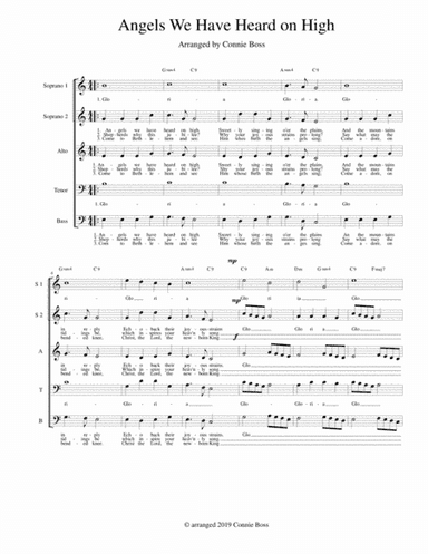Angels We Have Heard on High -  SSATB A Cappella (arr. Connie Boss)