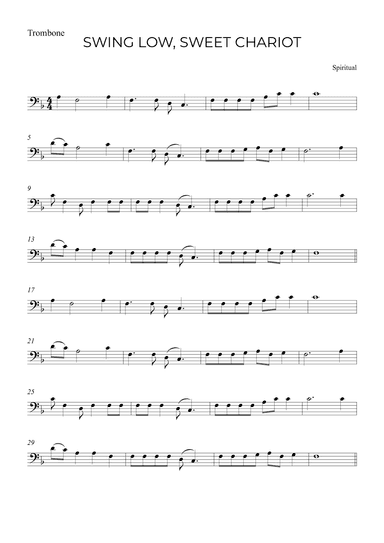 SWING LOW, SWEET CHARIOT (arr. Alex Nunes Rodrigues)