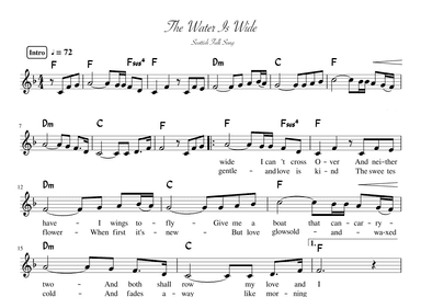 "The water Is wide" Fdur (arr. pfkaori)
