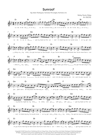 Sunroof (arr. Arr. Ed.CAL)