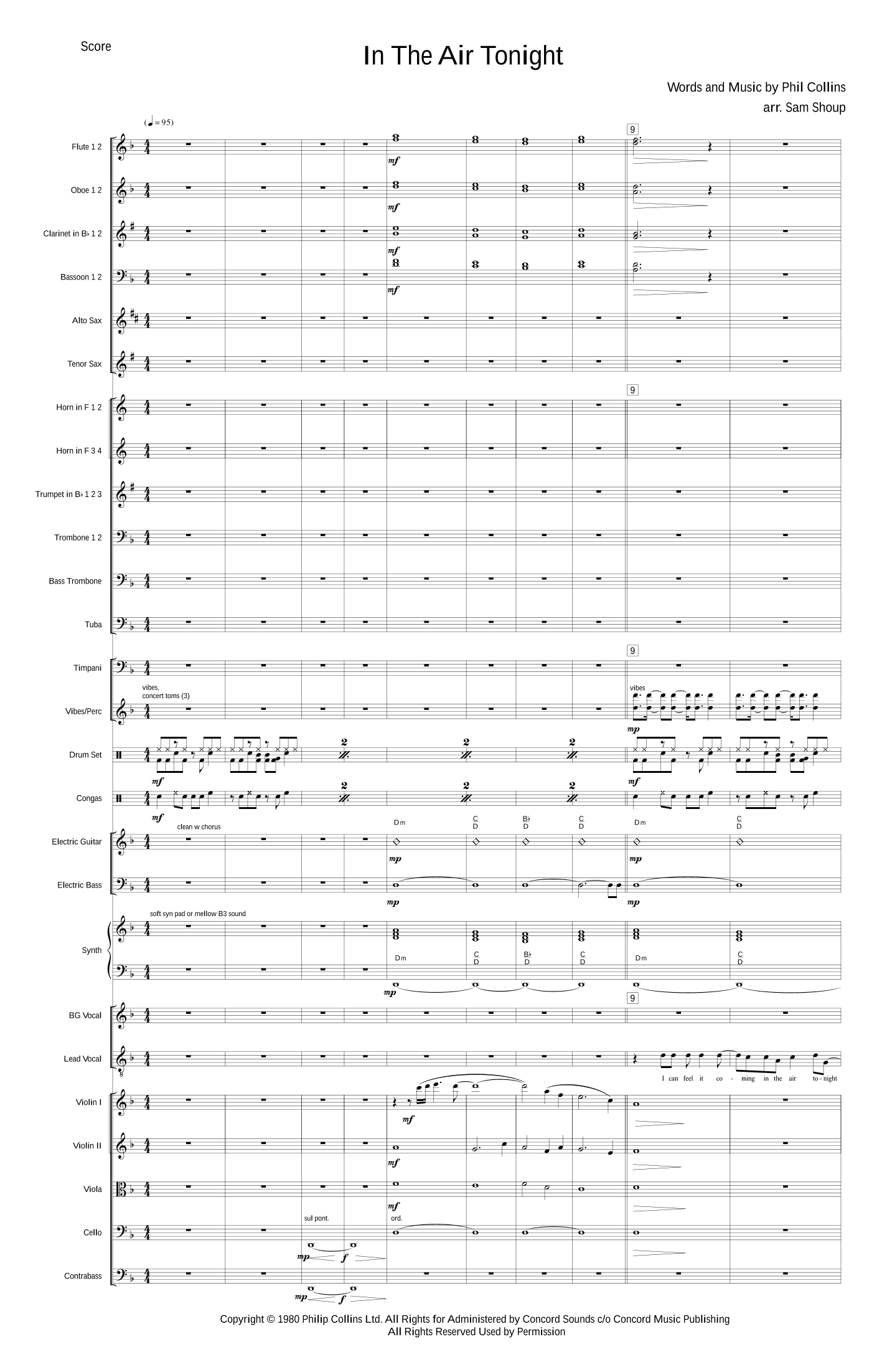 In The Air Tonight (arr. Sam Shoup)