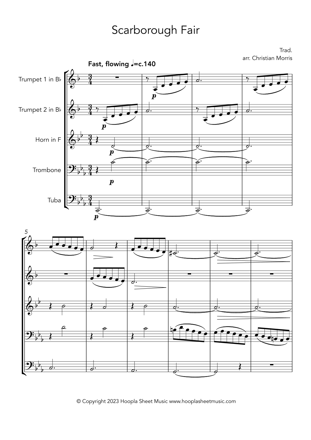 Scarborough Fair (arr. Christian Morris)