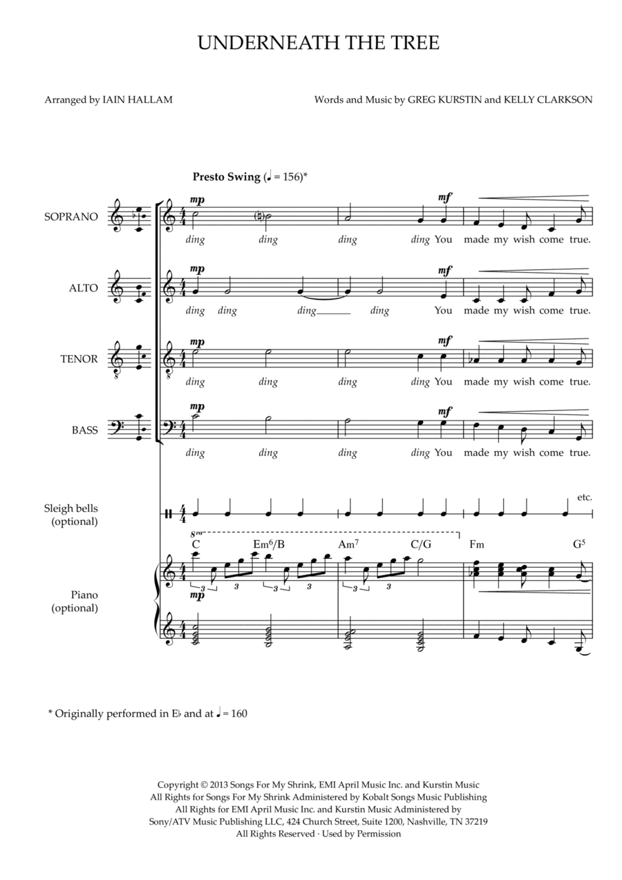 Underneath The Tree (arr. Iain Hallam)