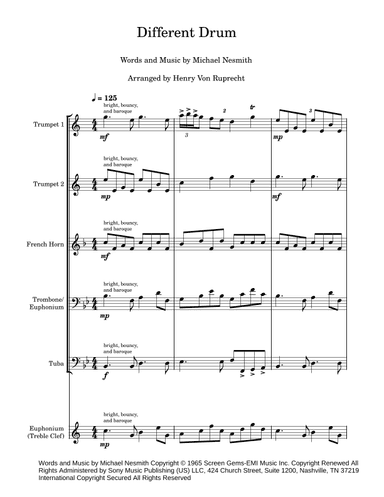 Different Drum (arr. Henry Von Ruprecht)