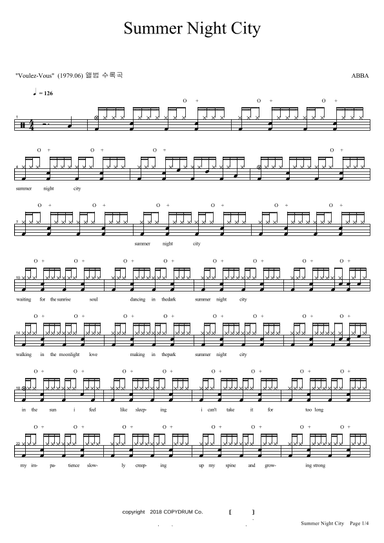 Summer Night City (arr. COPYDRUM)