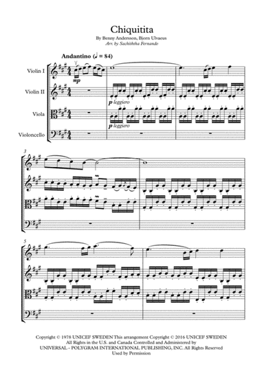 Chiquitita (arr. Sachiththa Fernando)
