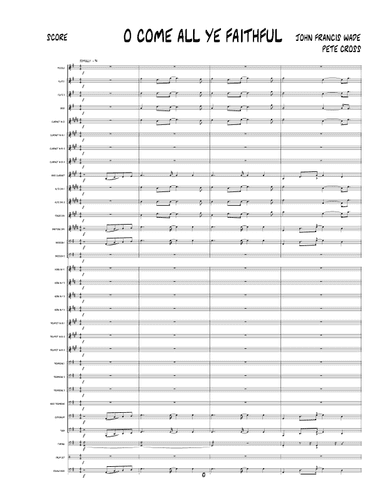 O Come All Ye Faithful - Score Only (arr. Pete Cross)