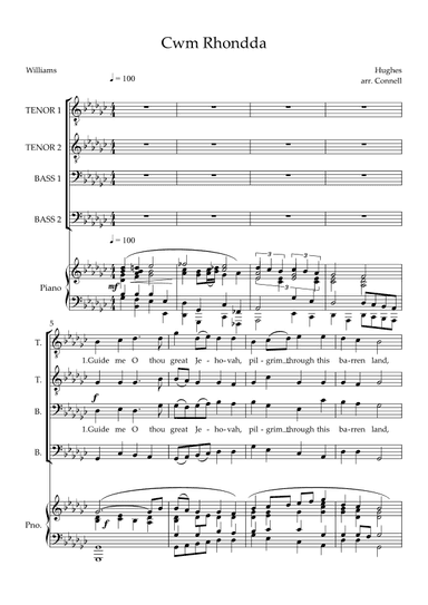 Cwm Rhondda (arr. Dorothy Connell)
